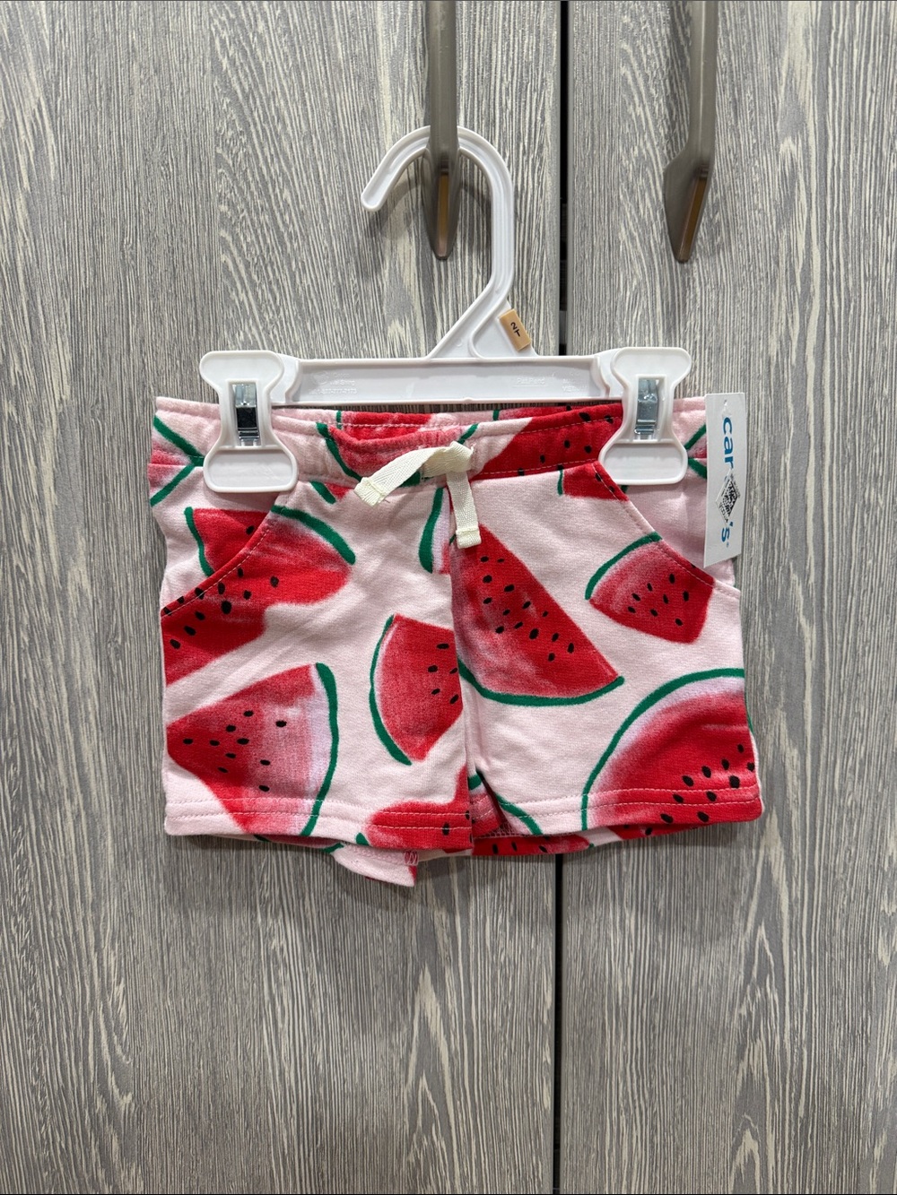 NWT - Carter's Pink Shorts with Red Watermelon Print